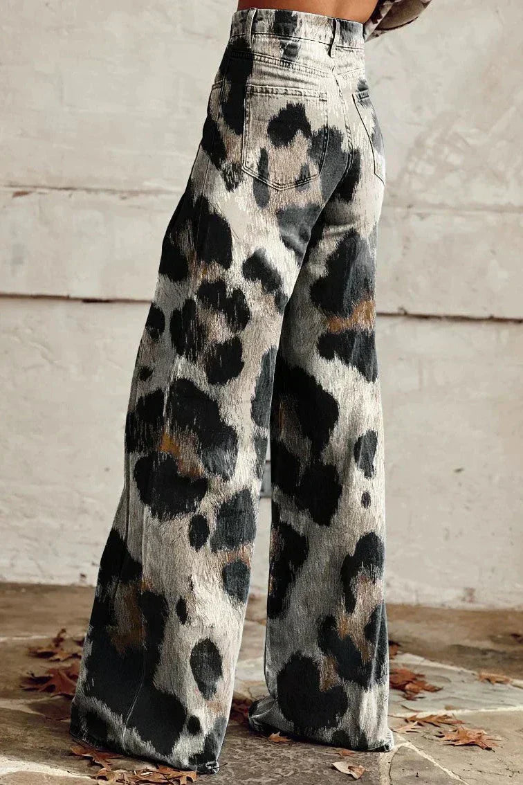 Cheetah | Bohemiska vintage-byxor med snyggt mönster