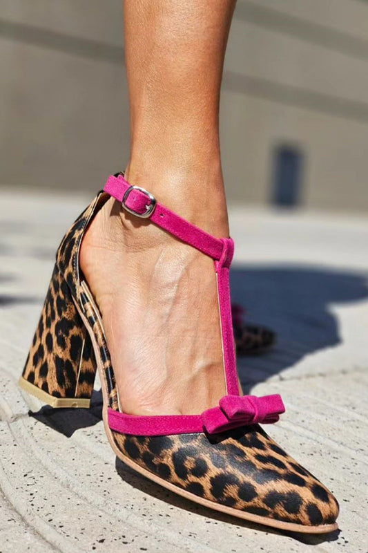 Beauu™ | Sandaler med leopardtrykk i grønt og fargerike detaljer