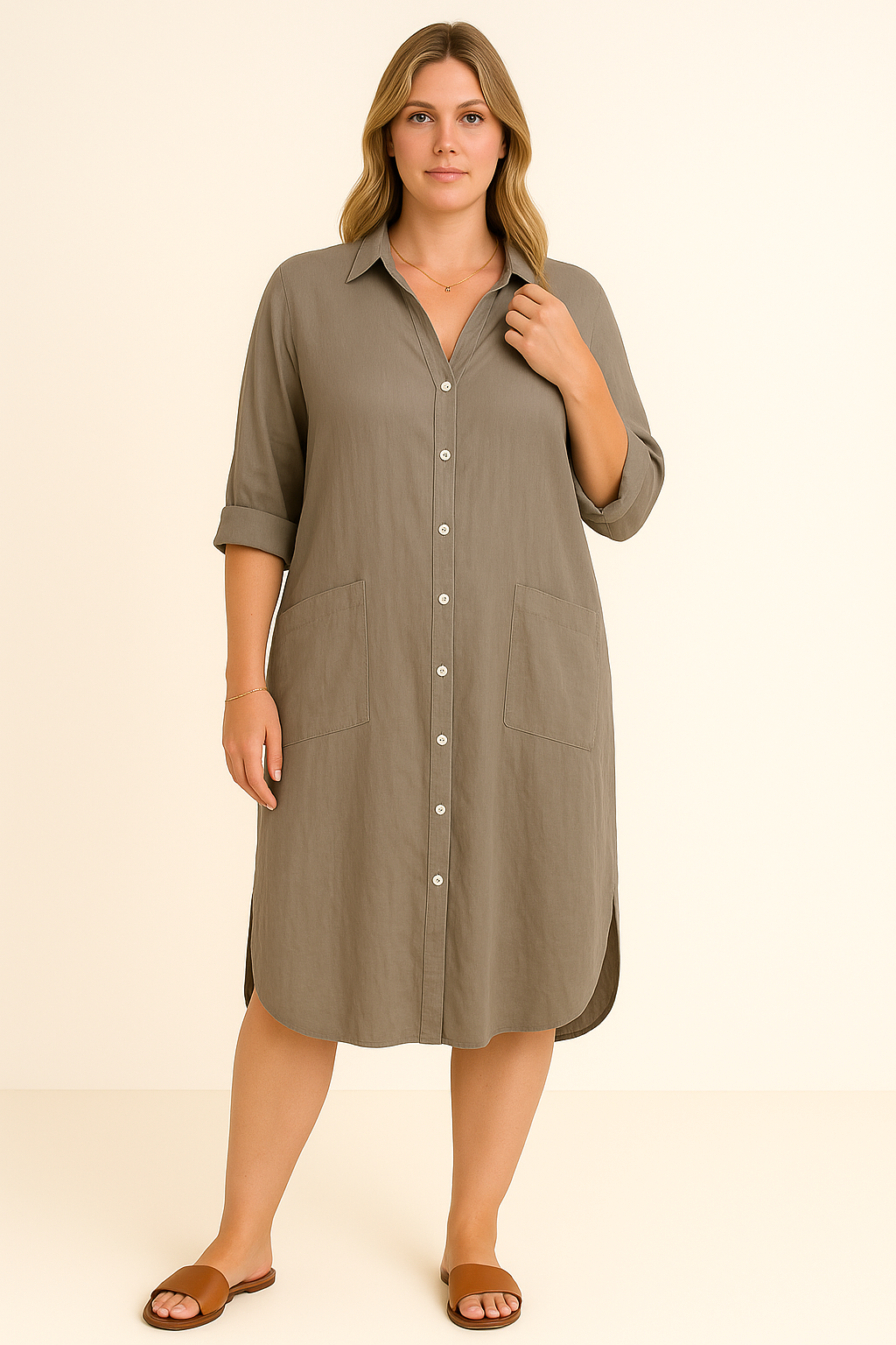 Robe Chemise – Slimmande Bysten | NÎMES