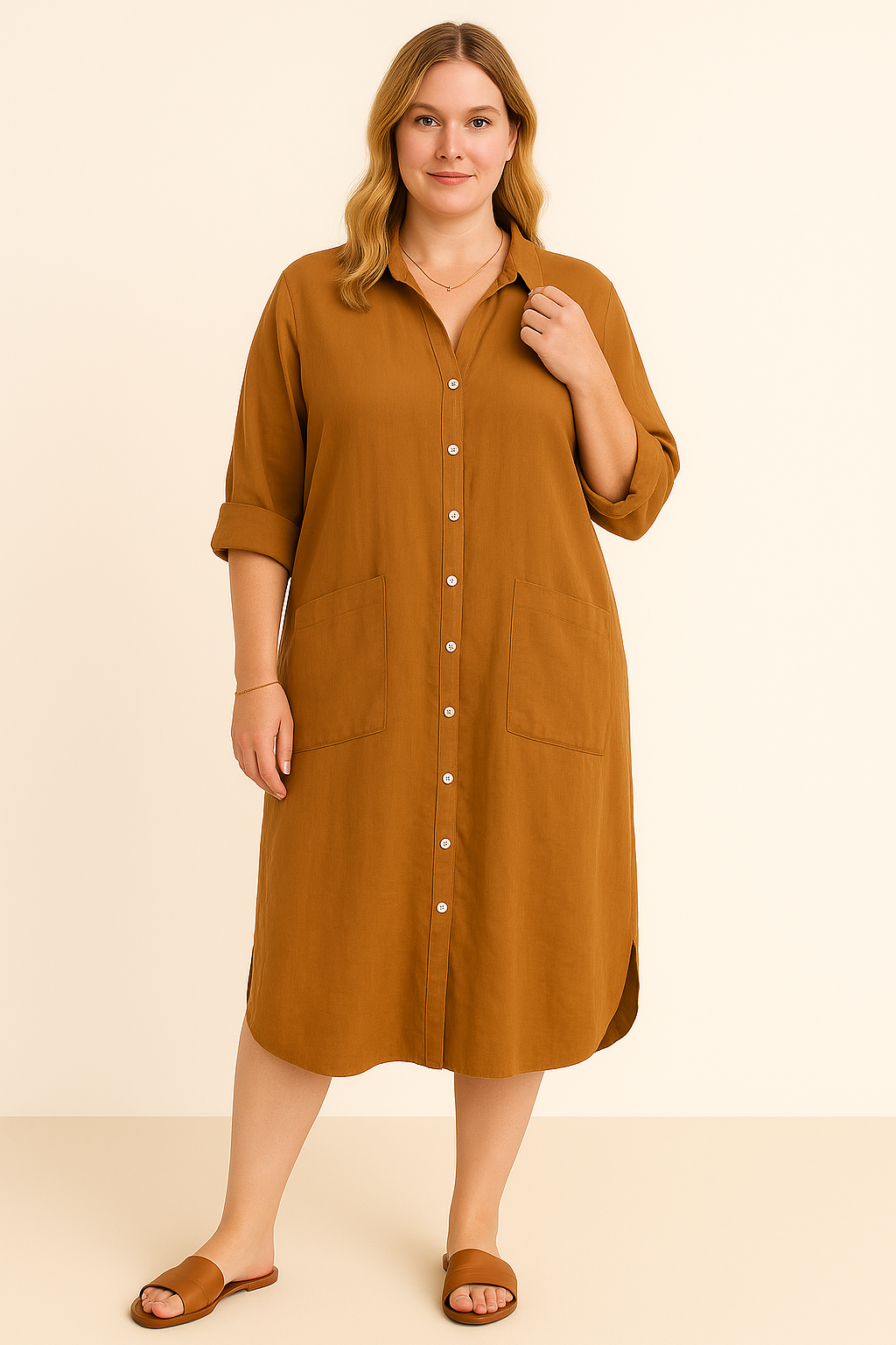 Robe Chemise – Slimmande Bysten | NÎMES