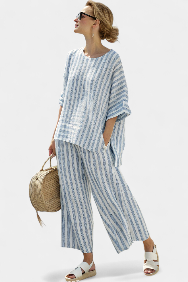 Sidonie | Ensemble Breeze i randig lin