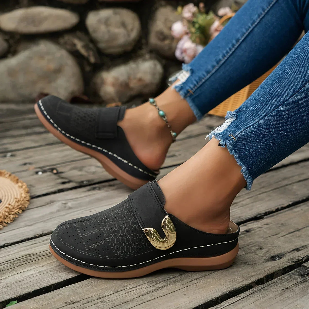 Caprielle™ Sandaler med snygga kilklackar