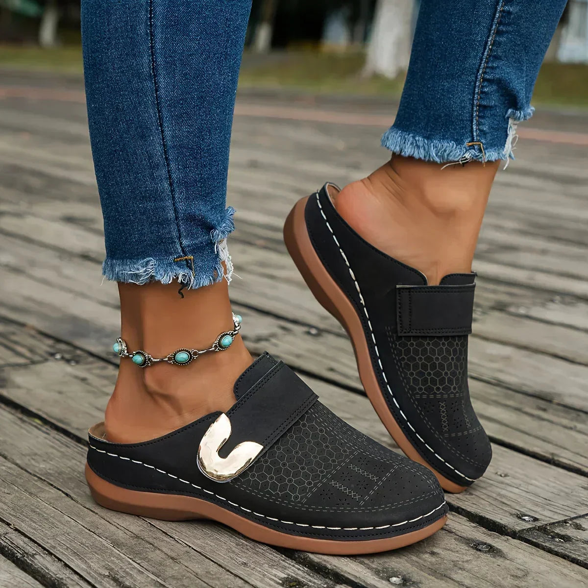 Caprielle™ Sandaler med snygga kilklackar
