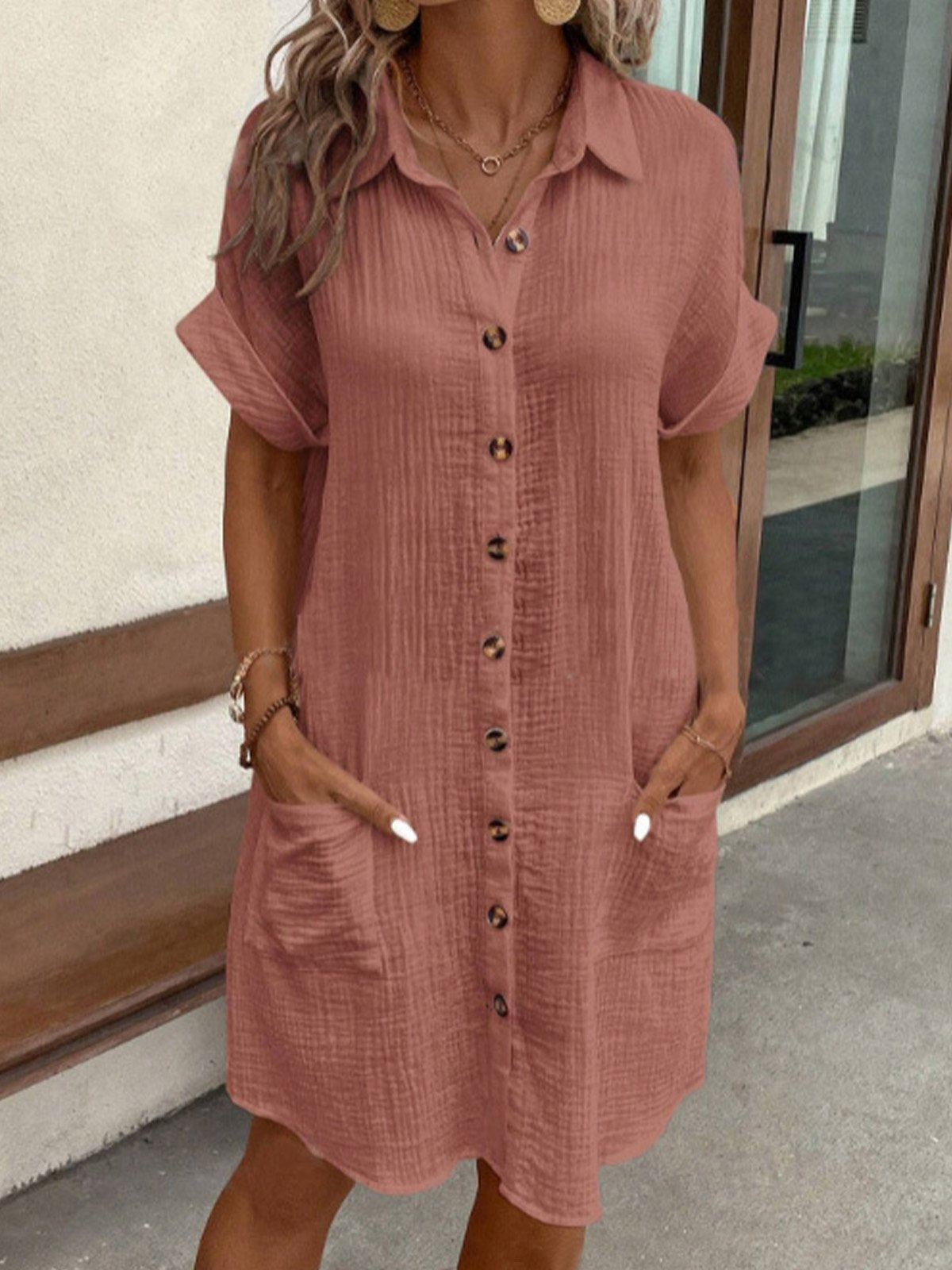 Souv | Oversized pikéklänning i tyg