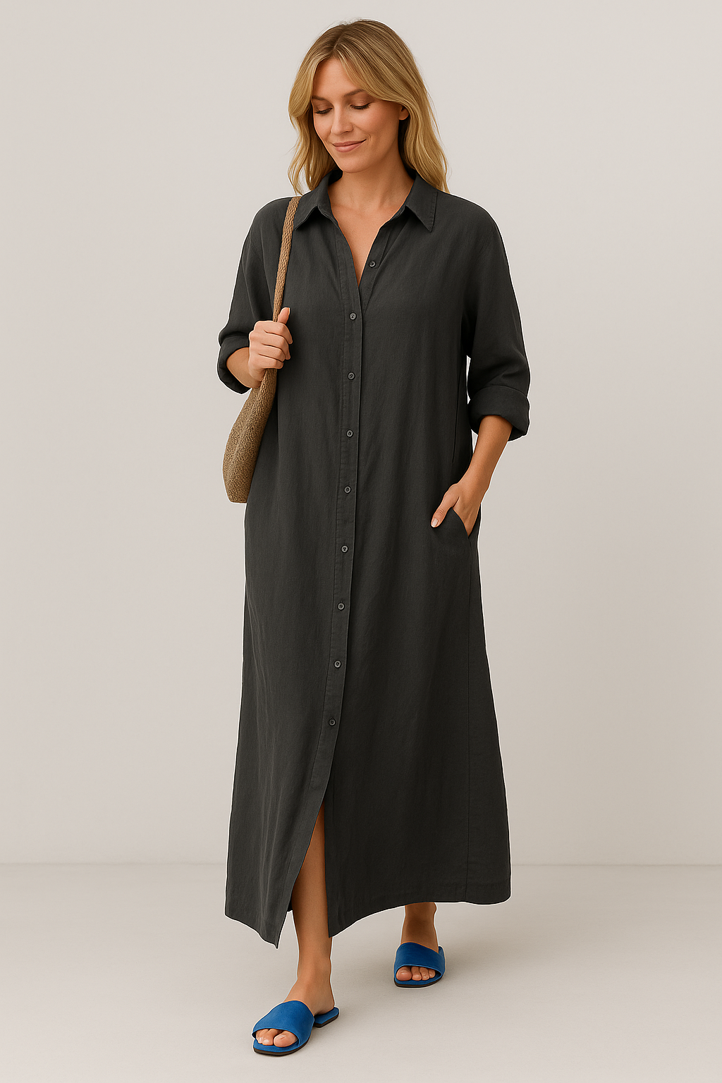 Souv | Oversized linnékjola i linnel