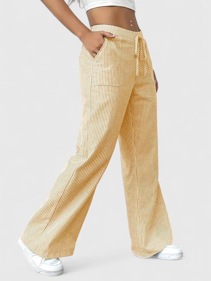 Dominique | Bekväma Vida Byxor med Eleganta Detaljer
