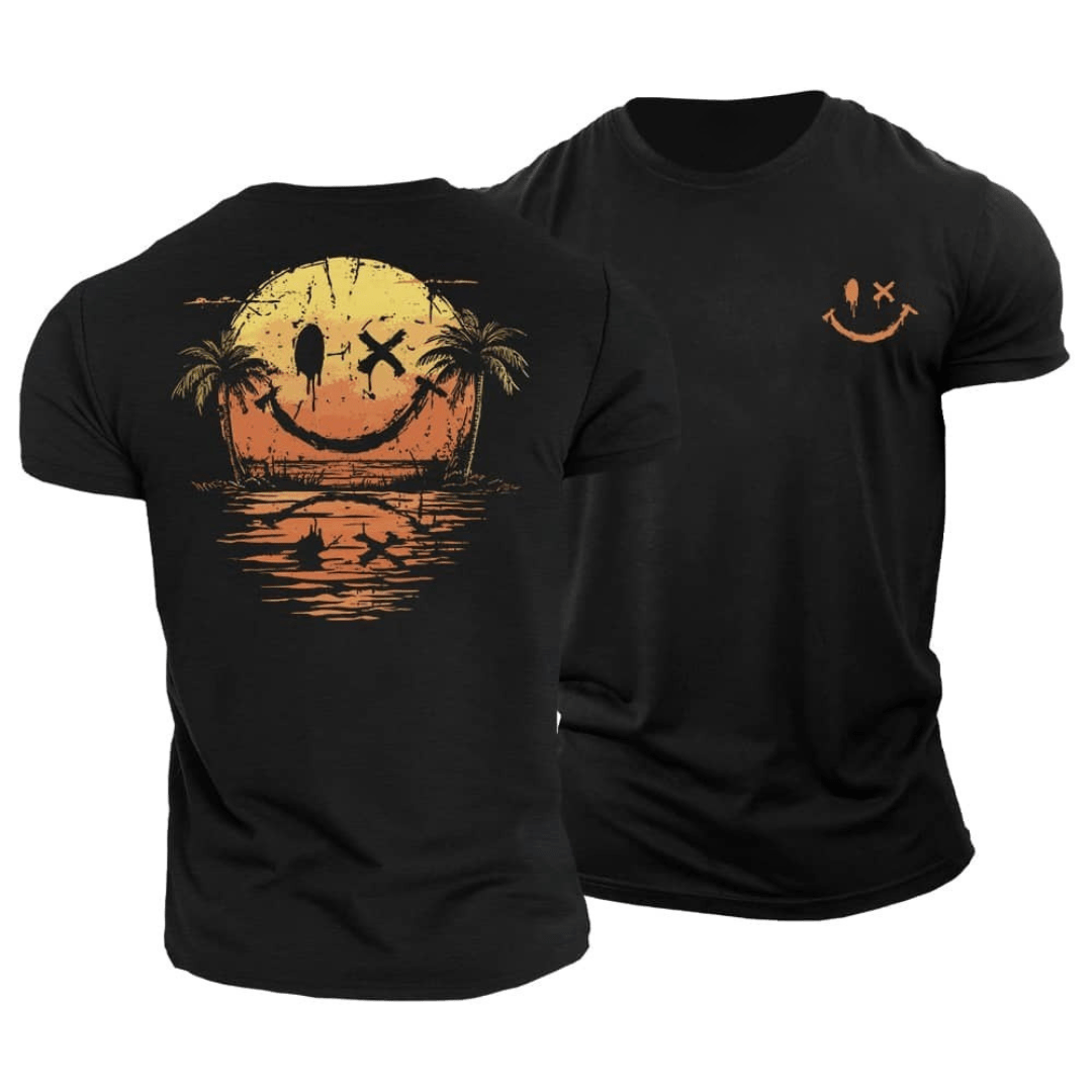 Somrig Smiley T-shirt med Havstema