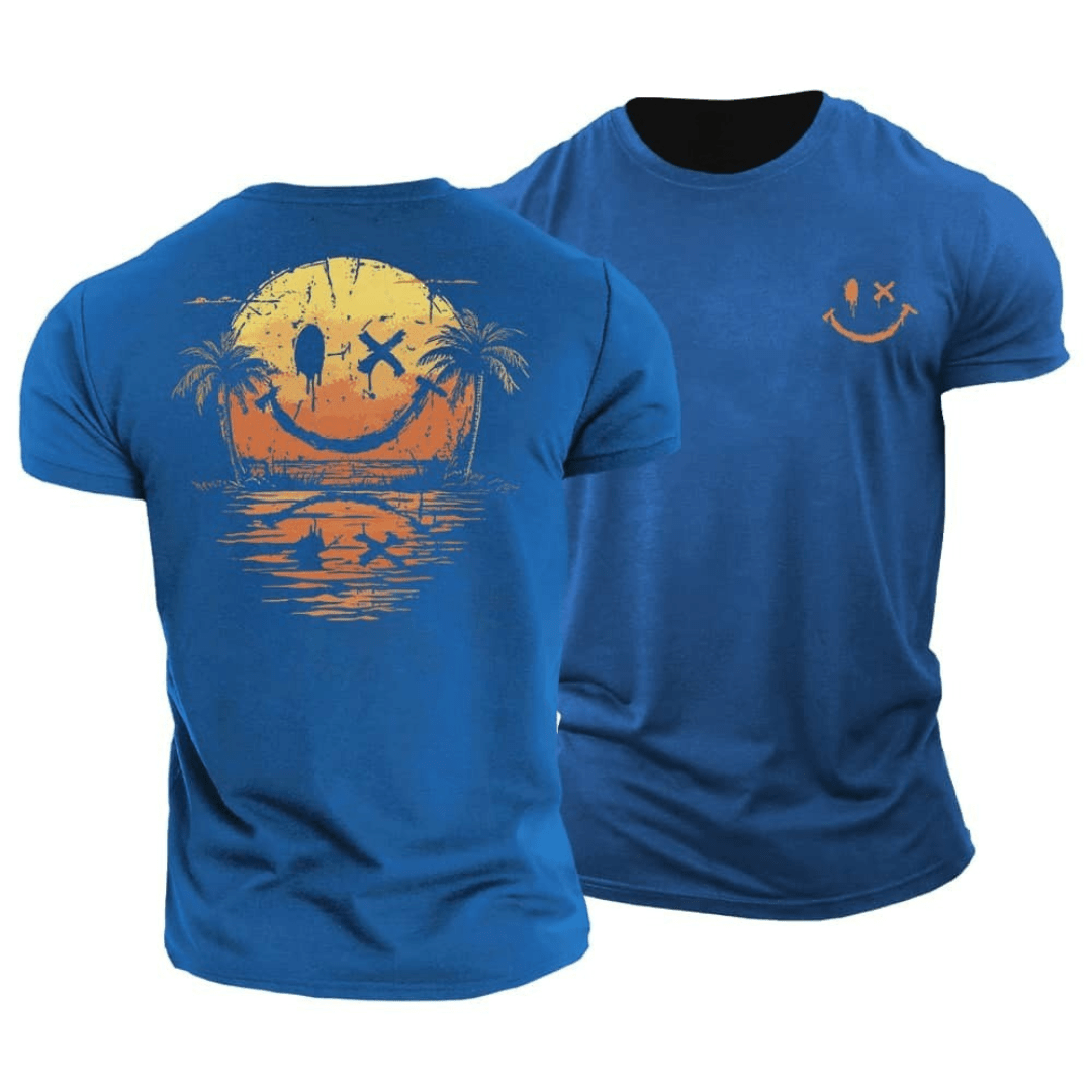 Somrig Smiley T-shirt med Havstema