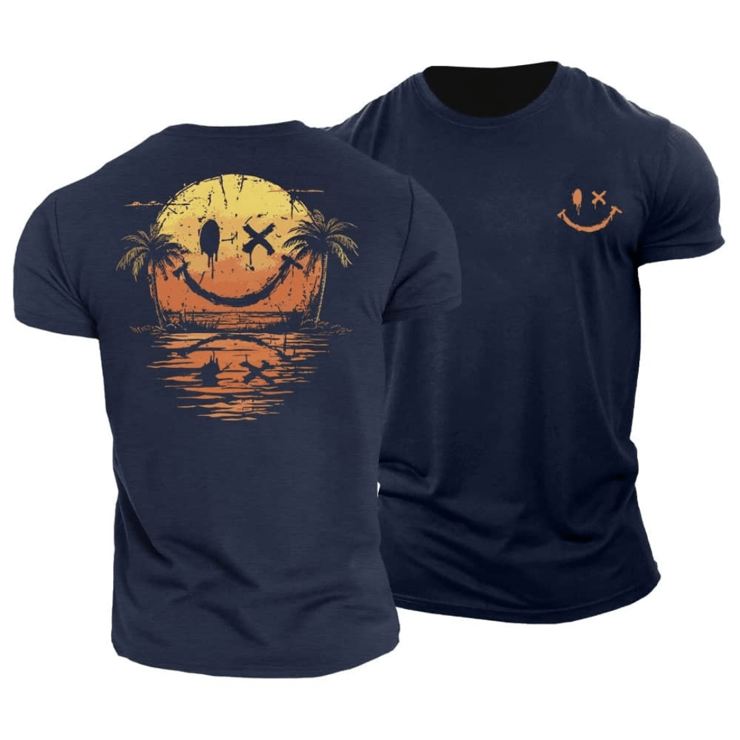Somrig Smiley T-shirt med Havstema