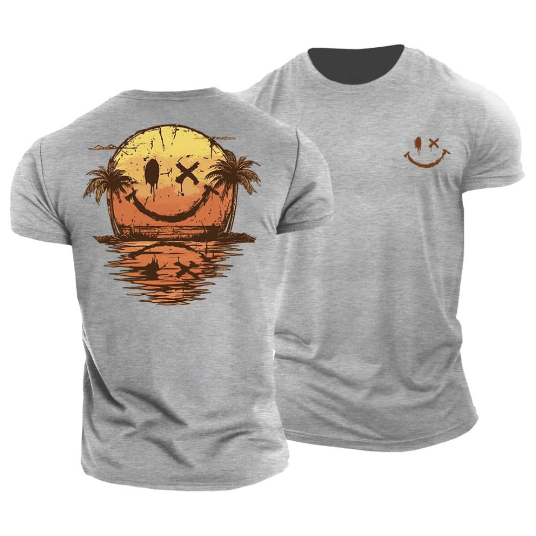 Somrig Smiley T-shirt med Havstema