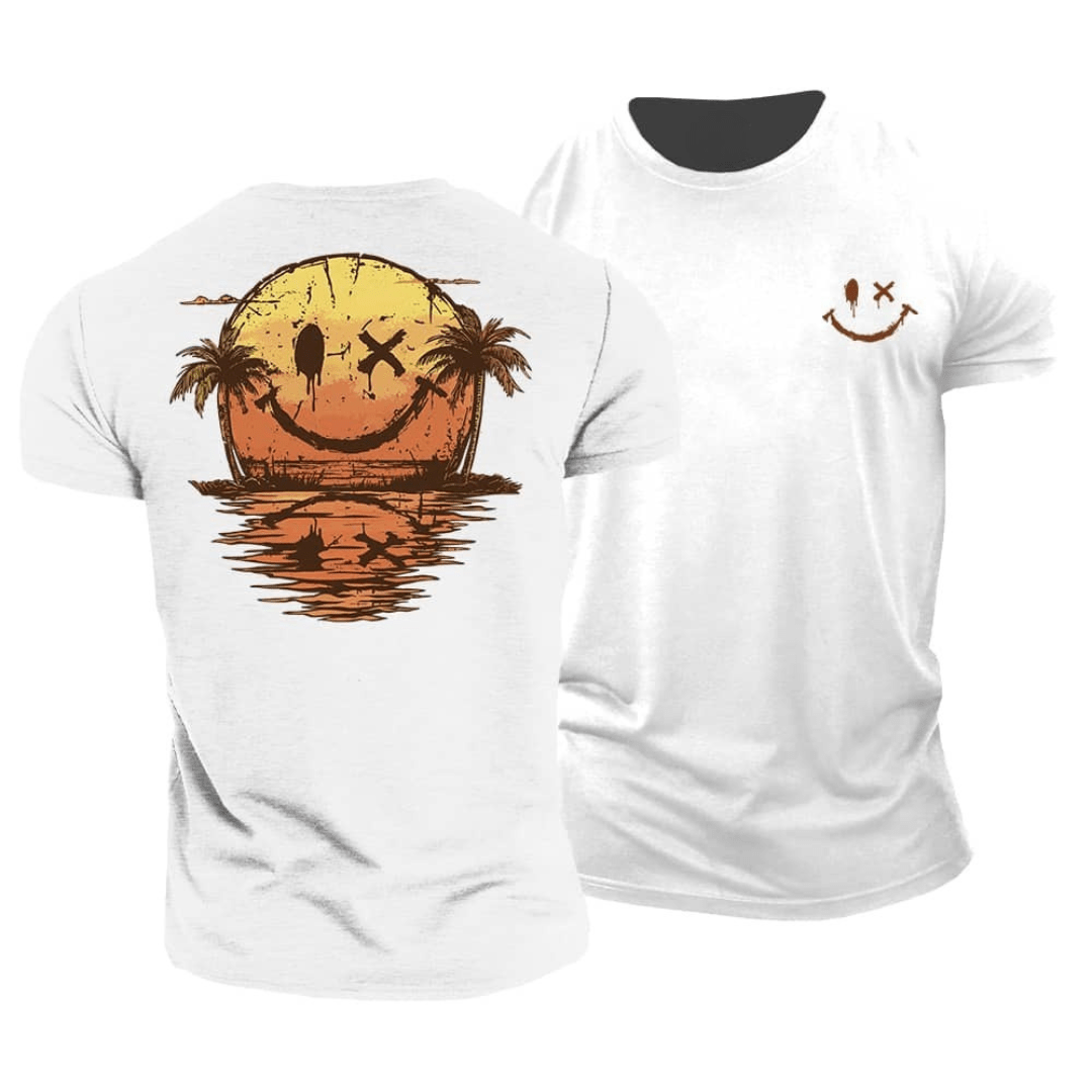 Somrig Smiley T-shirt med Havstema